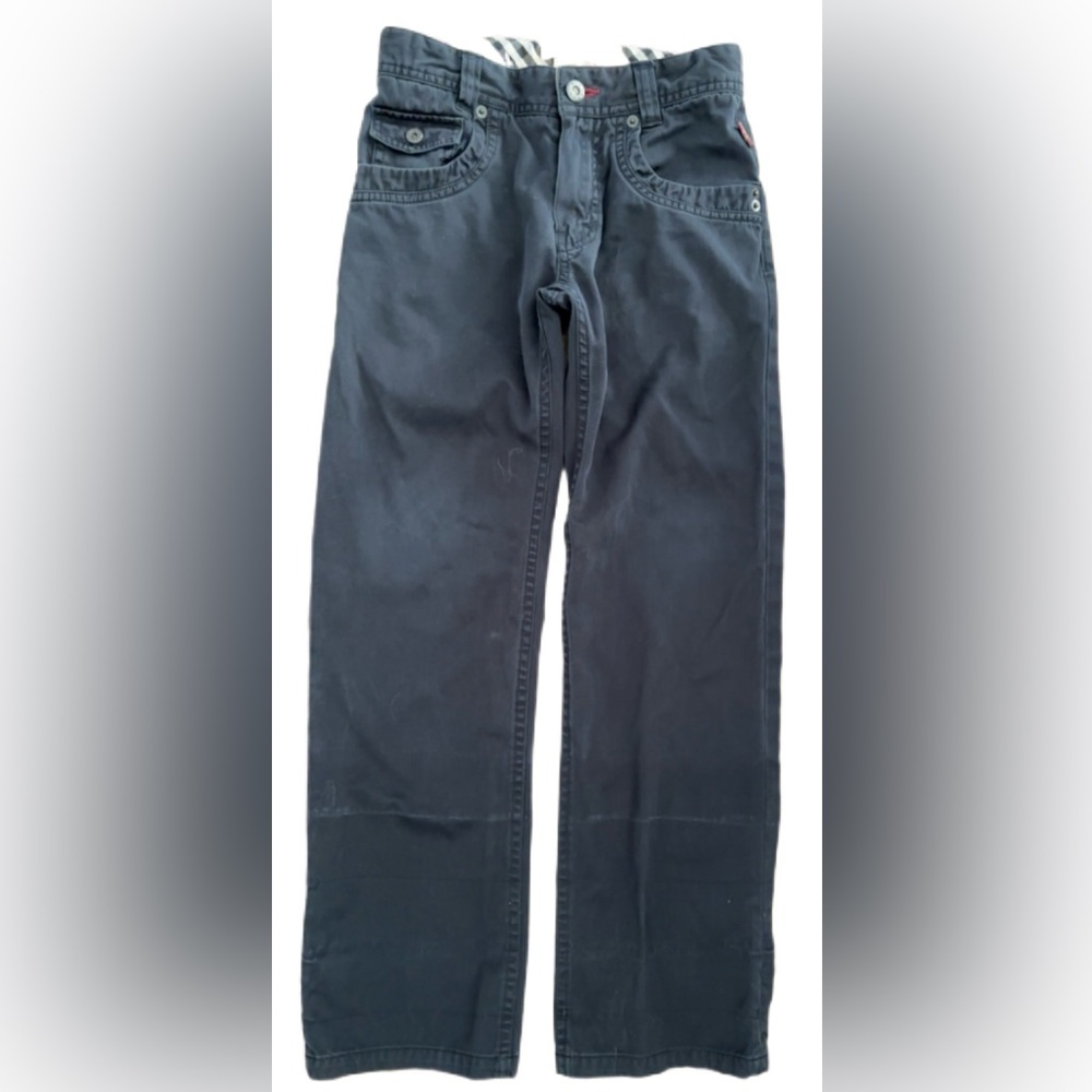 BURBERRY Boys black pants adjustable waist size 10Y 140 cm